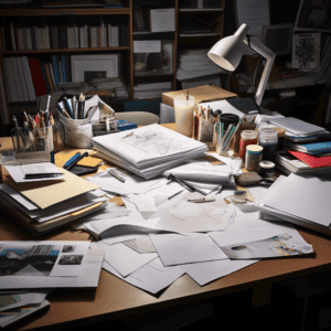 Paperwork on a desk
