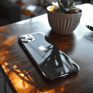 Iphone on table
