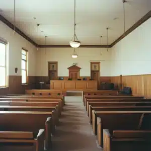 An Empty courtroom..